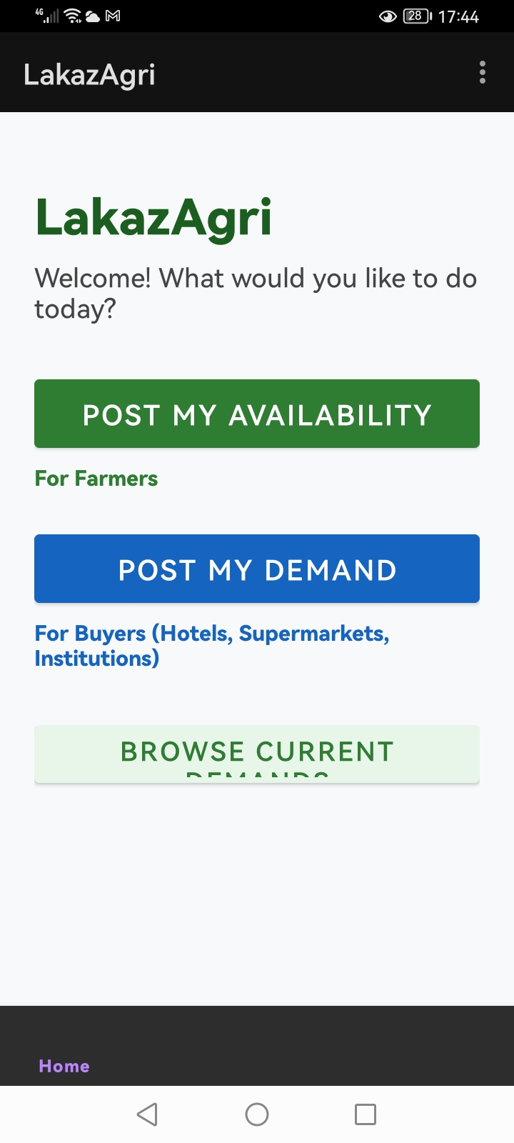 LakazAgri home: post availability or demand